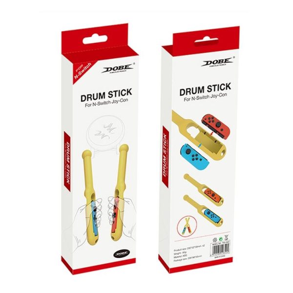 2 PCS DOBE TNS-1842 Handle Holder Grip Drumstick with Wrist Strap for Nintendo Switch Joy-con Drum Games - Image 6
