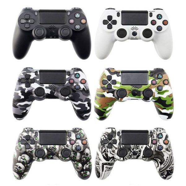 Army Green Camouflage Wireless Bluetooth Game Handle Controller for PS4 - Image 7