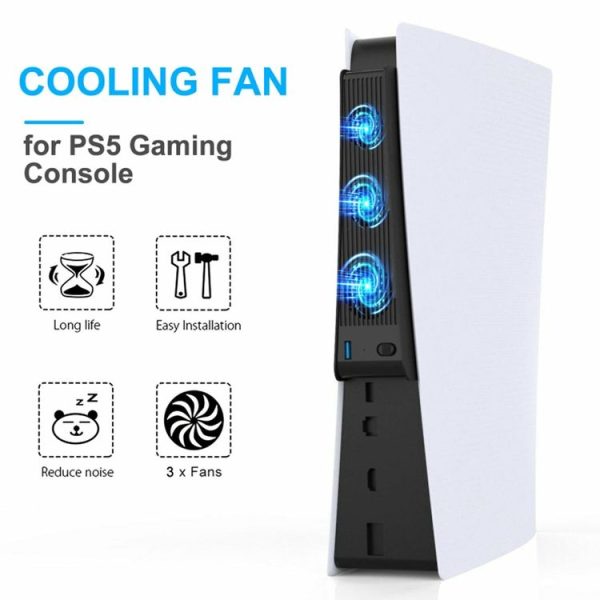 KJH P5-009 Console Cooling Fan For PS5 (Black) - Image 5