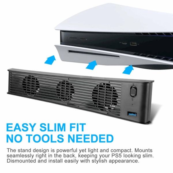 KJH P5-009 Console Cooling Fan For PS5 (Black) - Image 8