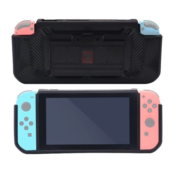 Non-slip Silicone Protective Case with Card Slot for Switch Lite (Black) - Image 2