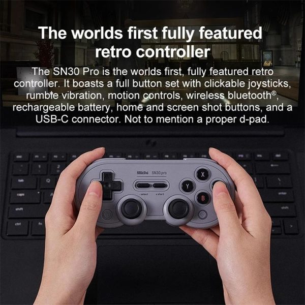 8BitDo SN30 Pro Bluetooth Gamepad Hall Version for Switch / Steam / PC / Android (Grey) - Image 6
