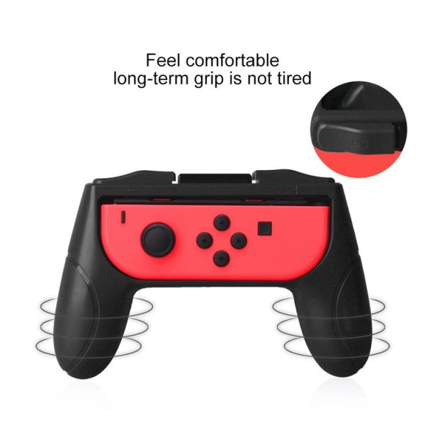 OIVO 2 PCS Left and Right Game Handle Grip Controller for Nintendo Switch Joy-con Grip (Black) - Image 4
