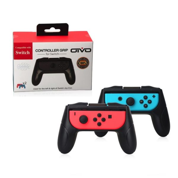 OIVO 2 PCS Left and Right Game Handle Grip Controller for Nintendo Switch Joy-con Grip (Black) - Image 6