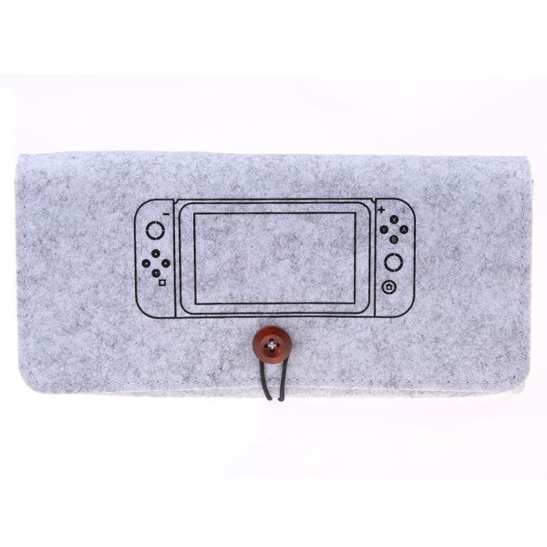 Portable Soft Felt Handbag Storage Protective Bag for Nintendo Switch (Light Grey) - Image 2