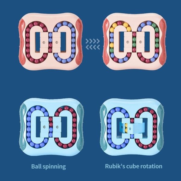 Rotating Magic Bean Fingertip Magic Cube Children Finger Top Intellectual Toy (Blue) - Image 5