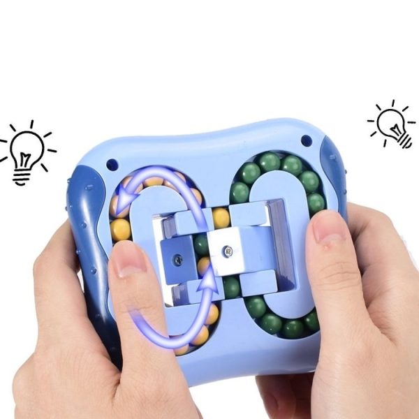 Rotating Magic Bean Fingertip Magic Cube Children Finger Top Intellectual Toy (Blue) - Image 7