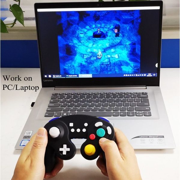 Three-point Decorative Strip Wired Game Handle Controller for Nintendo NGC (Black) - Image 5