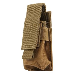 M5 Multifunctional Outdoor Sports Mini Portable Flashlight Protective Cover / Bag, Size: 15 x 4.7 x 2 cm (Brown)