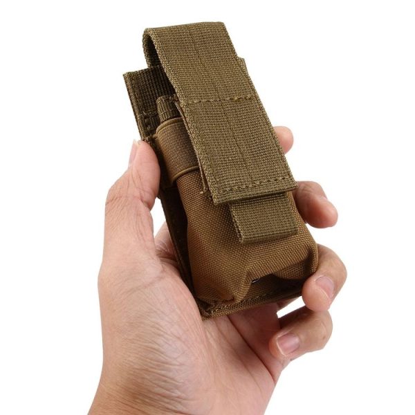 M5 Multifunctional Outdoor Sports Mini Portable Flashlight Protective Cover / Bag, Size: 15 x 4.7 x 2 cm (Brown) - Image 7