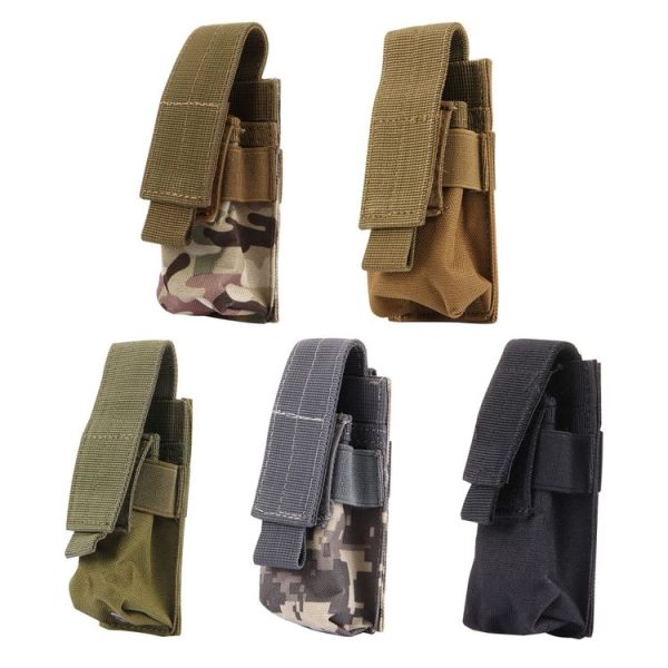 M5 Multifunctional Outdoor Sports Mini Portable Flashlight Protective Cover / Bag, Size: 15 x 4.7 x 2 cm (Brown) - Image 8