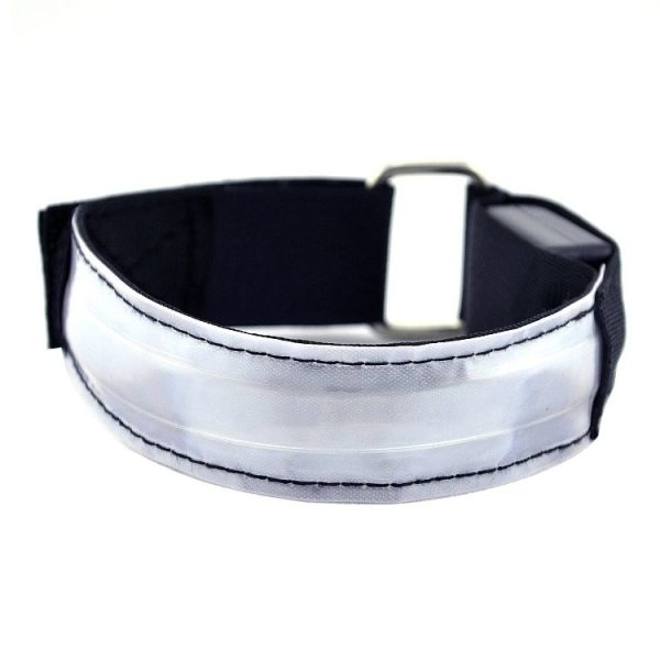 LED Flash Safety Reflective Nylon Light Rechargeable Sports Wrist Belt (Blue) - Image 2