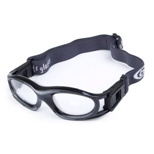 0860-01 Protective Sports Goggles Safety Basketball Glasses for Kids with Adjustable Strap (Black)