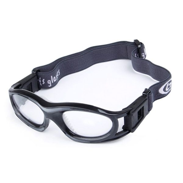 0860-01 Protective Sports Goggles Safety Basketball Glasses for Kids with Adjustable Strap (Black) - Image 2
