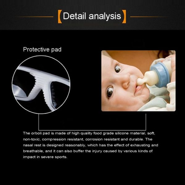 0860-01 Protective Sports Goggles Safety Basketball Glasses for Kids with Adjustable Strap (Black) - Image 3