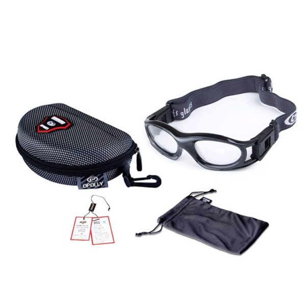 0860-01 Protective Sports Goggles Safety Basketball Glasses for Kids with Adjustable Strap (Black) - Image 5