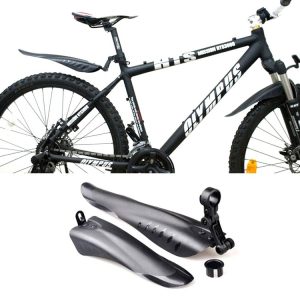 Mountain Road Fits Cycling Creative Mud Guard Dovetail Style Fenders Set for Bike Front And Rear (Black)
