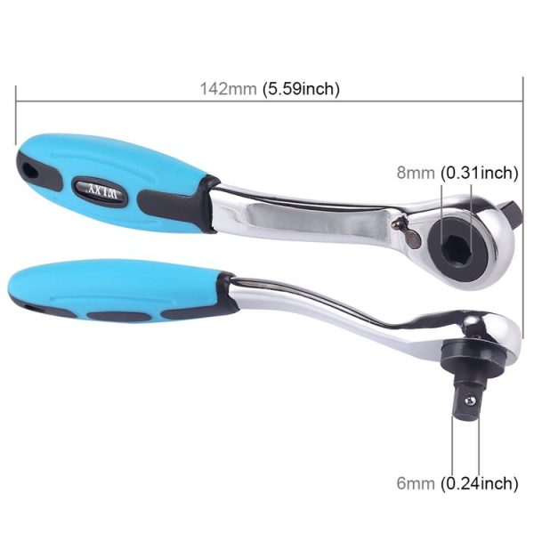 1 / 4 mm Inner Tetragon 72 Teeth Handle Ratchet Wrench - Image 3
