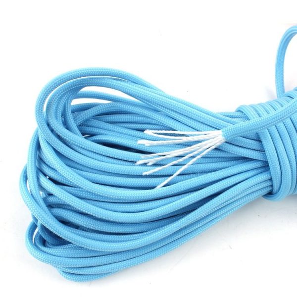 20m 9-Core Nylon+Polyester Full-light Outdoor Camping Tent Rescue Bundled Fluorescent Climbing Rope (Green) - Image 3