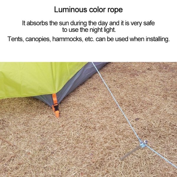 20m 9-Core Nylon+Polyester Full-light Outdoor Camping Tent Rescue Bundled Fluorescent Climbing Rope (Green) - Image 4