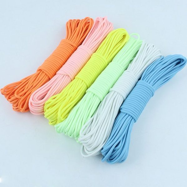 20m 9-Core Nylon+Polyester Full-light Outdoor Camping Tent Rescue Bundled Fluorescent Climbing Rope (Green) - Image 7