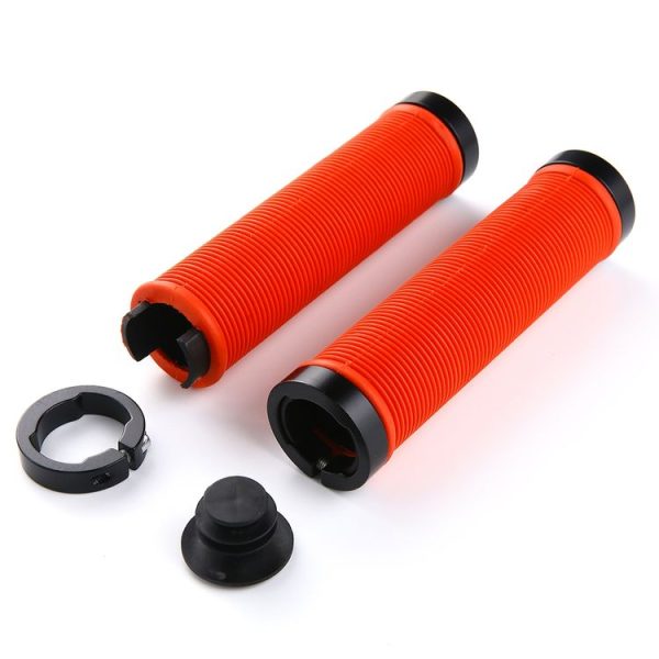 1 Pair AG15 Bicycle MTB Bike Lock-on Rubber Handlebar Grips (Black) - Image 4