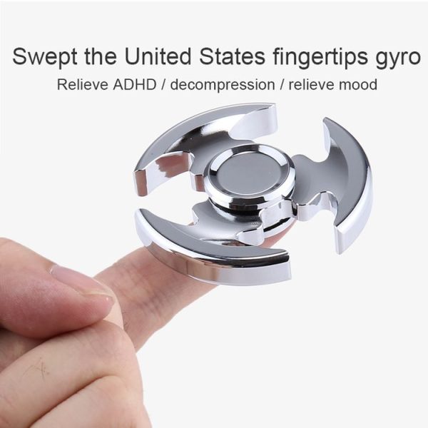 Fidget Spinner Toy Stress Reducer Anti-Anxiety Toy with Fluorescent Light for Children and Adults, About 8 Minutes Rotation Time, R188 Steel Beads Bearing + Stainless Steel Material, Hammer Head Shape - Image 5