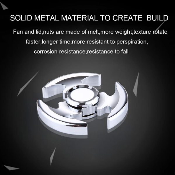 Fidget Spinner Toy Stress Reducer Anti-Anxiety Toy with Fluorescent Light for Children and Adults, About 8 Minutes Rotation Time, R188 Steel Beads Bearing + Stainless Steel Material, Hammer Head Shape - Image 6
