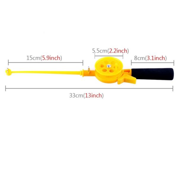 33cm Portable Ice Fishing Rod Plastic Winter Fish Rod Mini Stream Pond Fishing Pole - Image 3