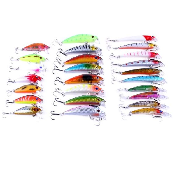 HENGJIA 26 PCS Minnow Fishing Lure Set 4 Models Fishing Tackle Plastic Hard Bait - Image 2