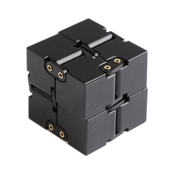 Folding Puzzles Magic Cube Infinity Fidget Cube Pressure Reduction Toy (Black) - Image 2