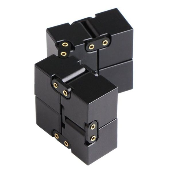 Folding Puzzles Magic Cube Infinity Fidget Cube Pressure Reduction Toy (Black) - Image 3