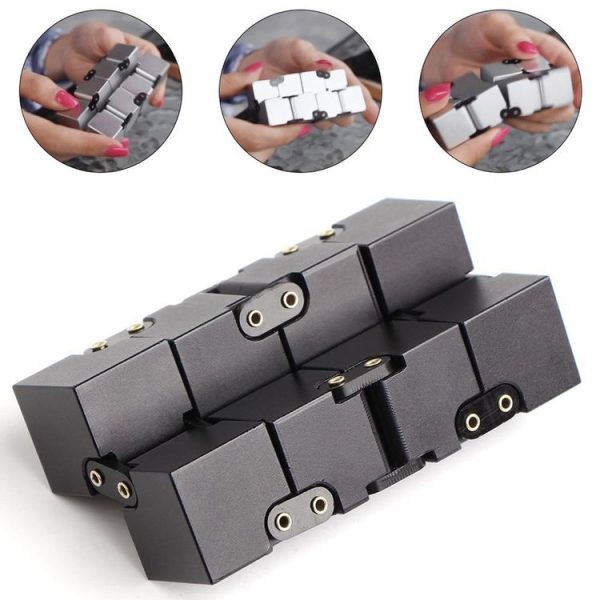 Folding Puzzles Magic Cube Infinity Fidget Cube Pressure Reduction Toy (Black) - Image 5