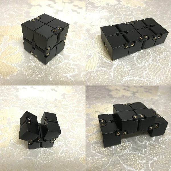 Folding Puzzles Magic Cube Infinity Fidget Cube Pressure Reduction Toy (Black) - Image 7