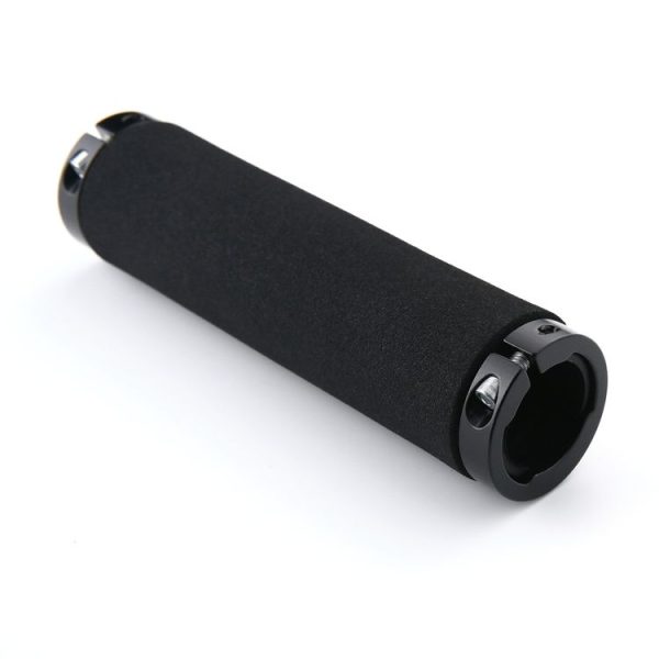 1 Pair AG36 Alloy Lock-Rings + Sponge Bicycle Handlebar Grip (Black) - Image 2