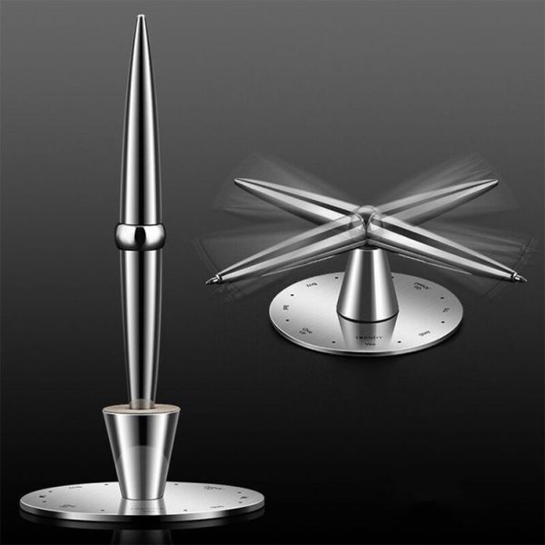 Decision Maker Prediction Pen Finger Fidget Ballpoint Pen Rotatable Magnetic Metal Pen, without Refill
