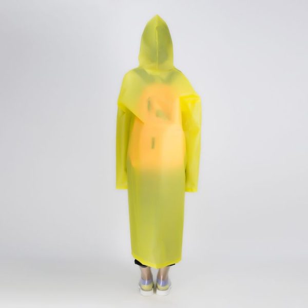 Long Sleeve Cuff Windproof Upgrade Version of One-piece Environmental Protection Transparent Raincoat Average Size - Image 4
