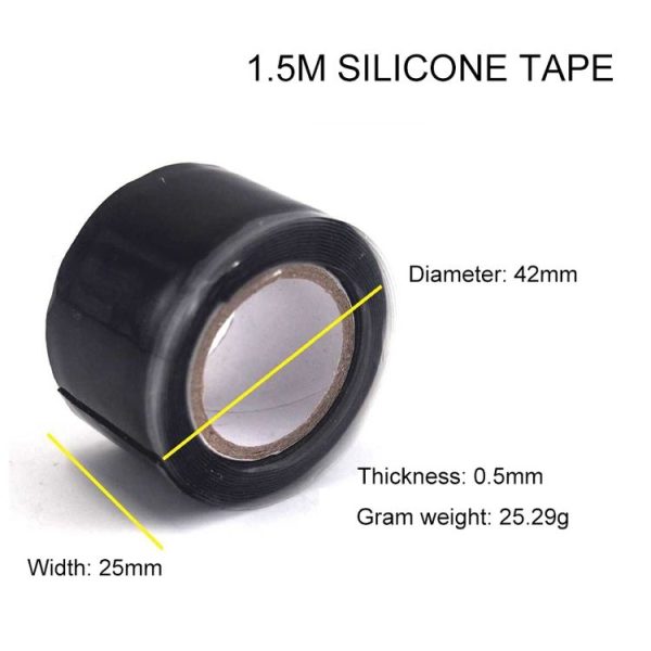 1.5M Multi-function Waterproof High Temperature Resistance Water Pipe Wire Silicone Self-adhesive Tape - Image 6