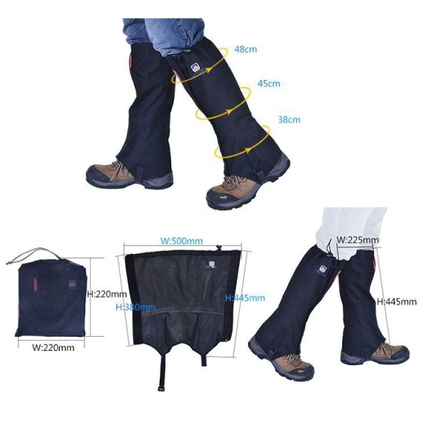 Aotu AT8909 125cm Outdoor Camping Waterproof Snow Shoes Covers Oxford Cloth Anti-mosquito Foot Covers (Red) - Image 3