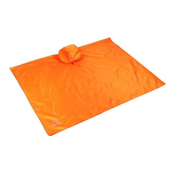 3 in 1 Aotu AT6927 Multifunctional Outdoor Camp Riding Raincoat Picnic Blanket, Size: 217x143cm (Orange) - Image 2
