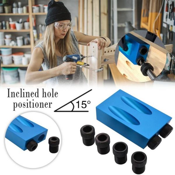 15 Degree Angular Oblique Aluminum Alloy Woodworking Hole Locator - Image 7