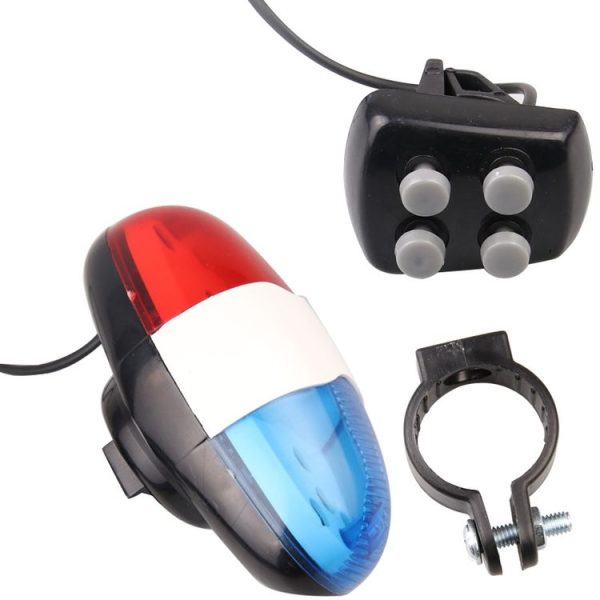 Bicycle 4 Tone Electronic Horn Mountain Bike LED Tail Light Bicycle Multifunction Horn - Image 7
