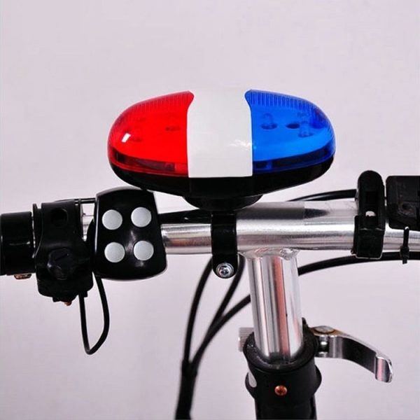 Bicycle 4 Tone Electronic Horn Mountain Bike LED Tail Light Bicycle Multifunction Horn - Image 8