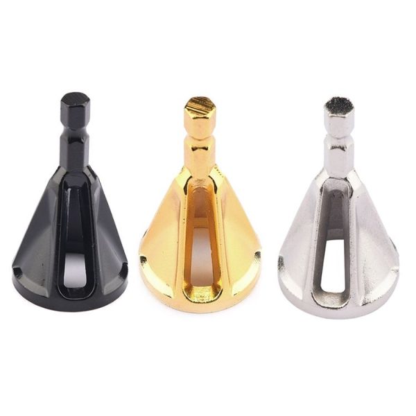 Chamfer Stainless Steel Deburring External Chamfer Tool Hexagonal Handle Three-slot Chamfer (Black) - Image 2