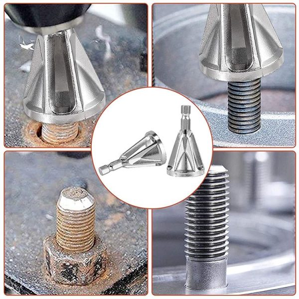Chamfer Stainless Steel Deburring External Chamfer Tool Hexagonal Handle Three-slot Chamfer (Black) - Image 6