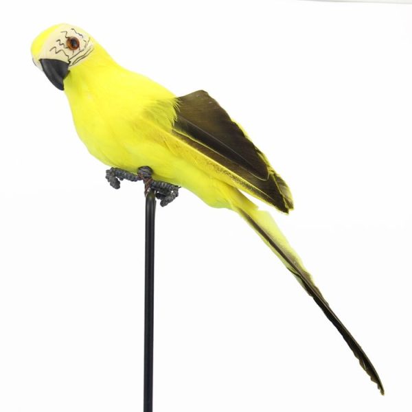 25cm Simulation Parrot Simulation Macaw Horticultural Decoration (Yellow) - Image 2
