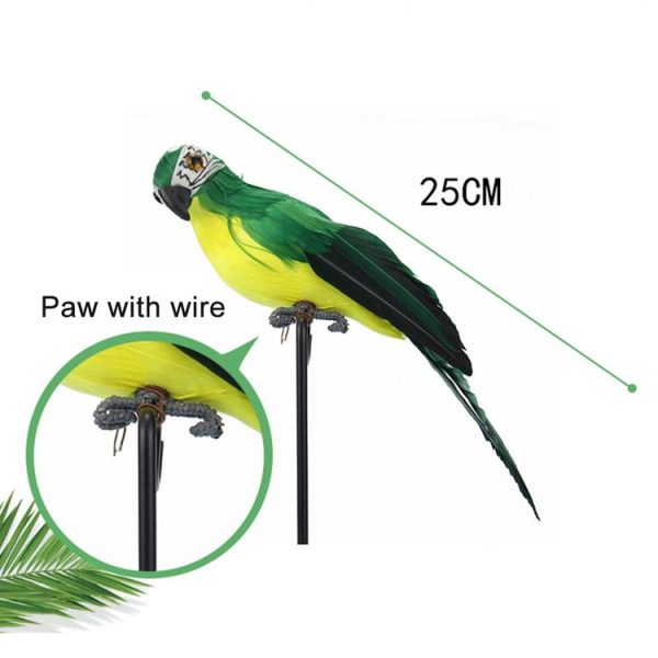 25cm Simulation Parrot Simulation Macaw Horticultural Decoration (Yellow) - Image 3