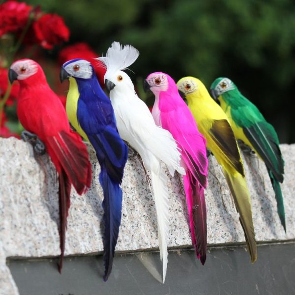 35cm Simulation Parrot Simulation Macaw Horticultural Decoration (Green) - Image 6
