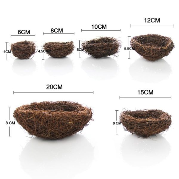 12cm Simulation Bird Nest + 3 PCS Bird Egg Holiday Decoration - Image 3