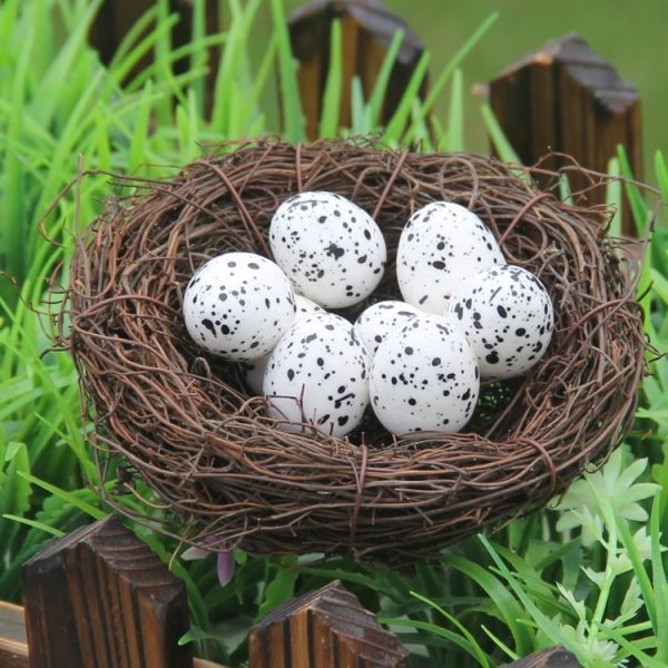 12cm Simulation Bird Nest + 3 PCS Bird Egg Holiday Decoration - Image 5